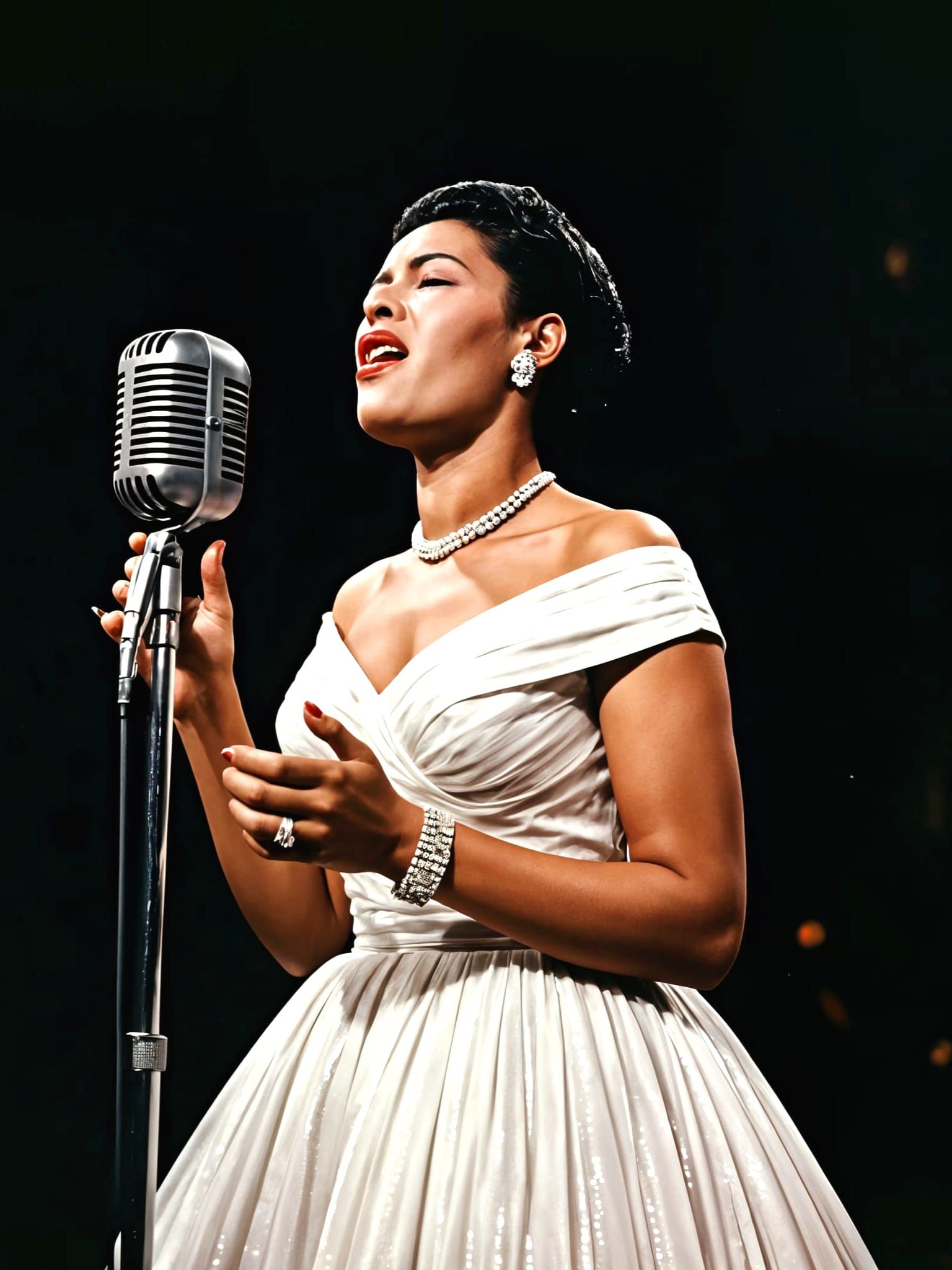Billie Holiday Sings at Carnegie Hall: Avedon Portrait