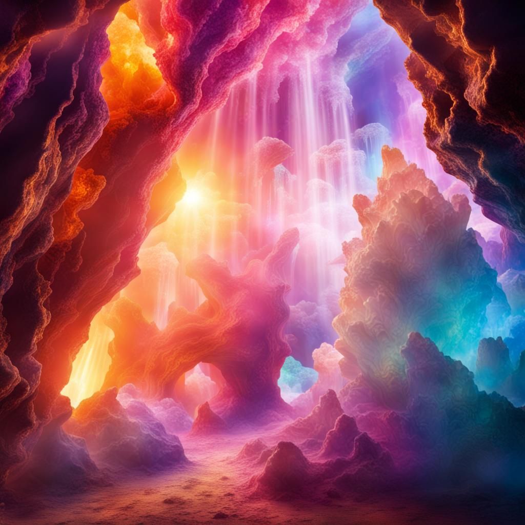 Surreal Crystal Cathedral in Ethereal Light