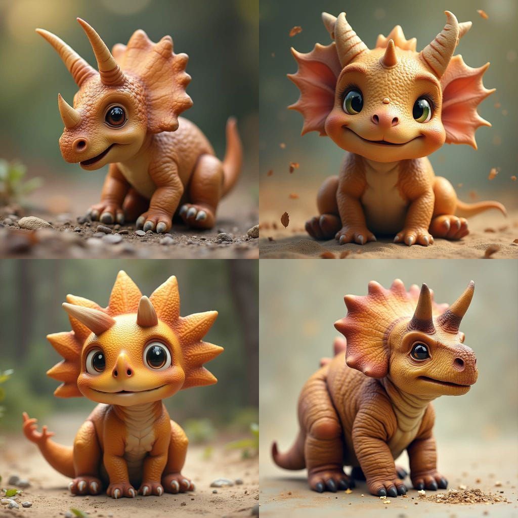 Majestic Baby Triceratops Emerges