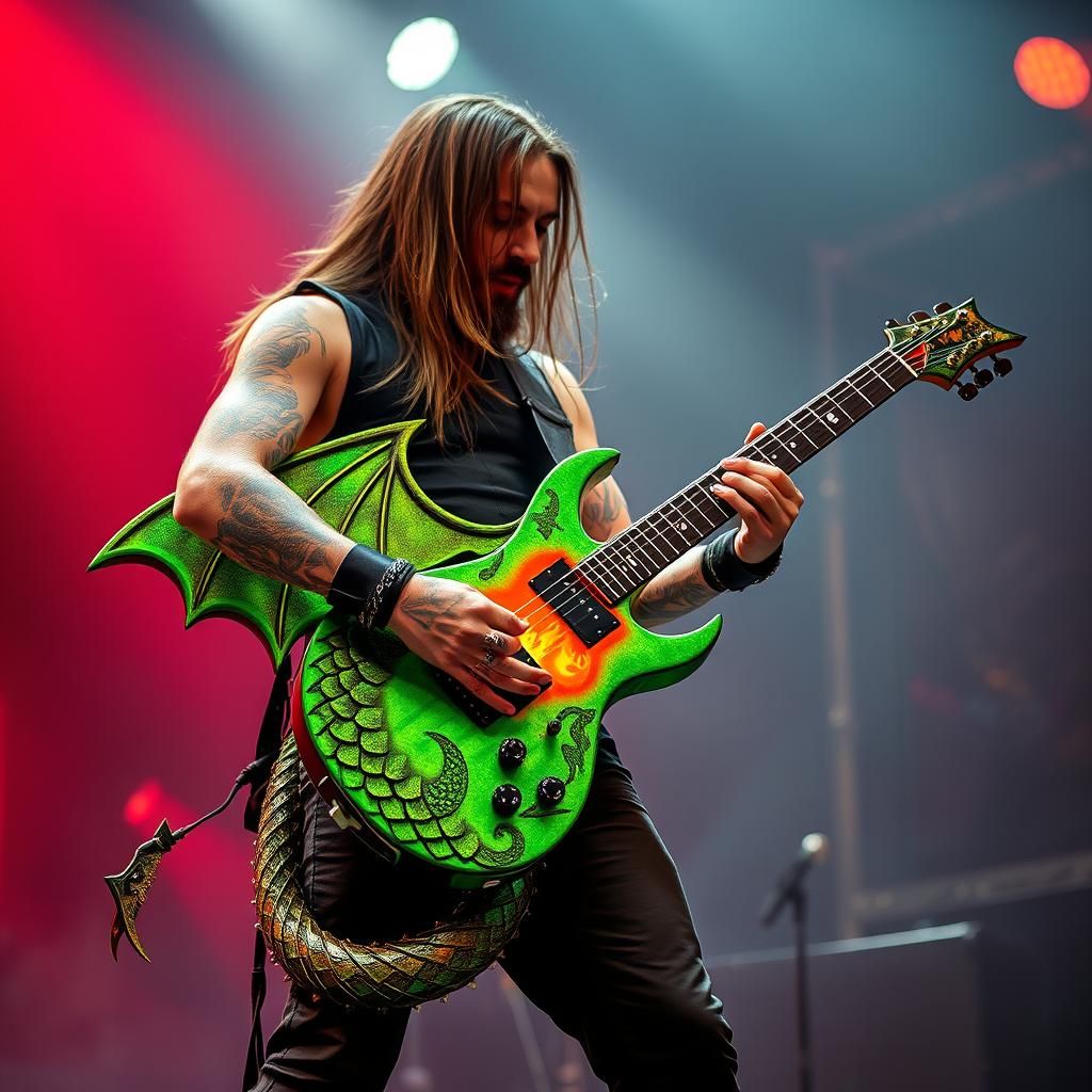 Rockstar Guitarist Takes Center Stage in The Crimson Cavern