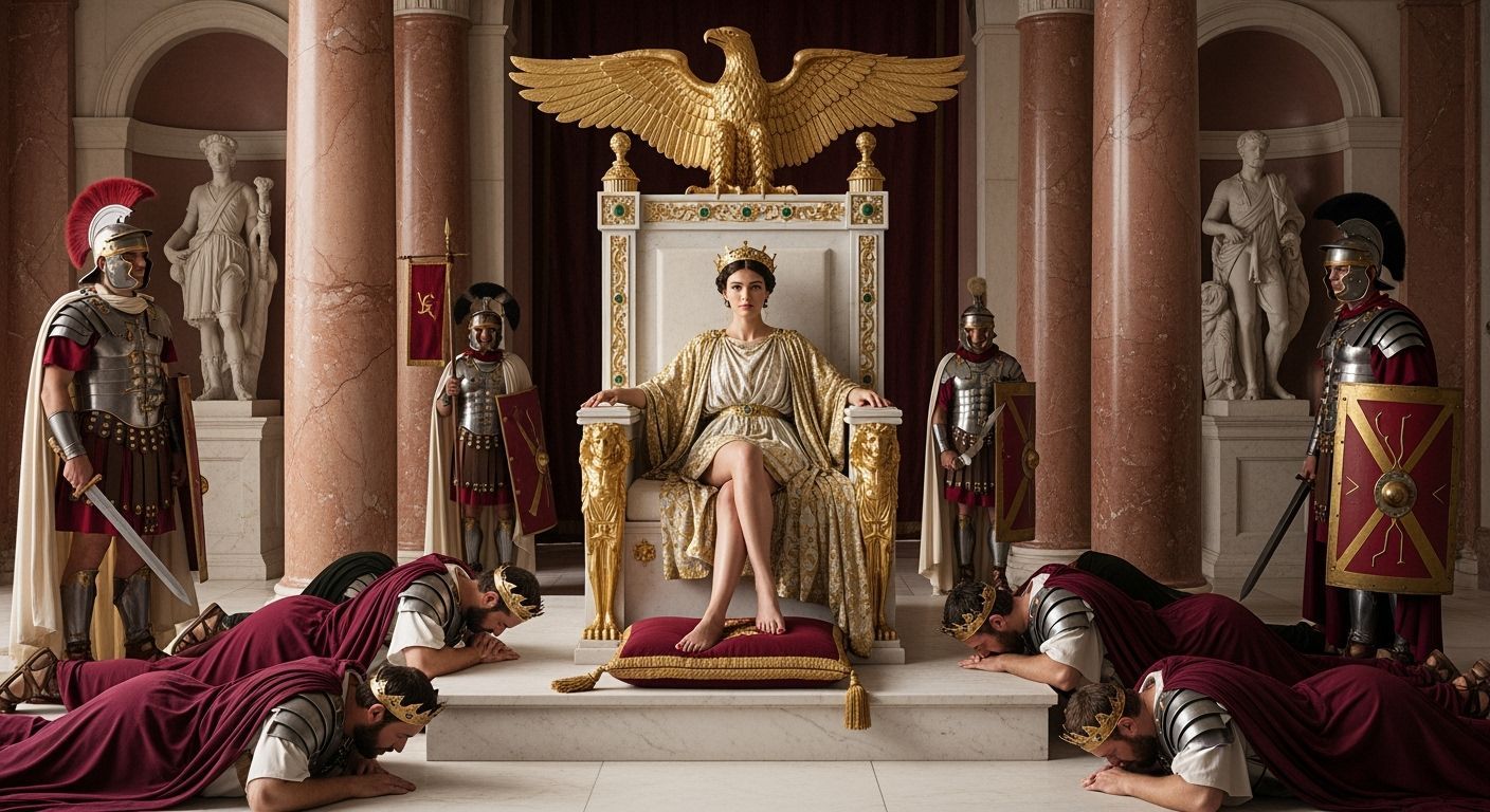 Empress Messalina on Her Lavish Throne