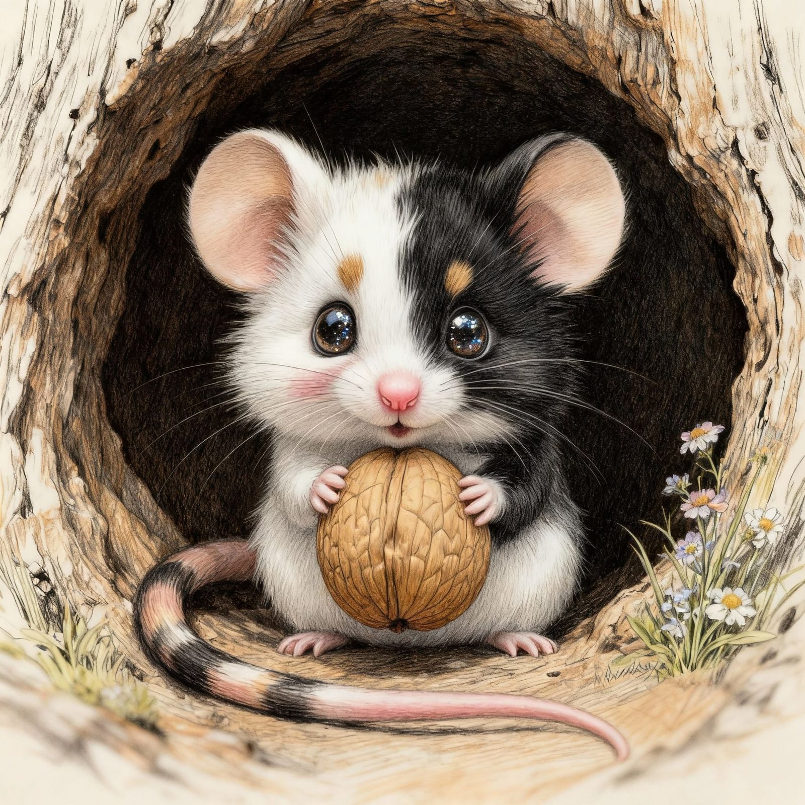 A calico mouse  / 9 likes
