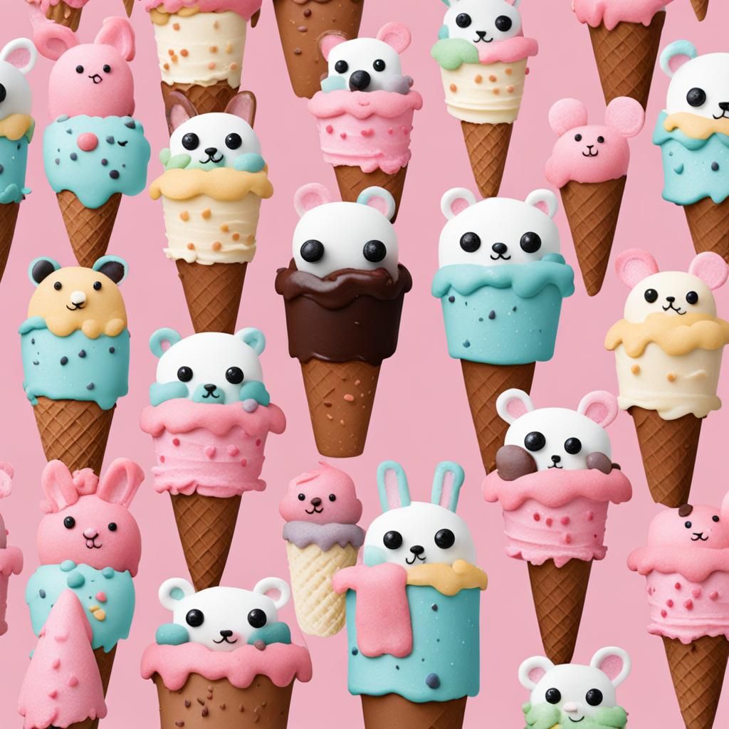 Neapolitan Ice Cream Creatures Come to Life