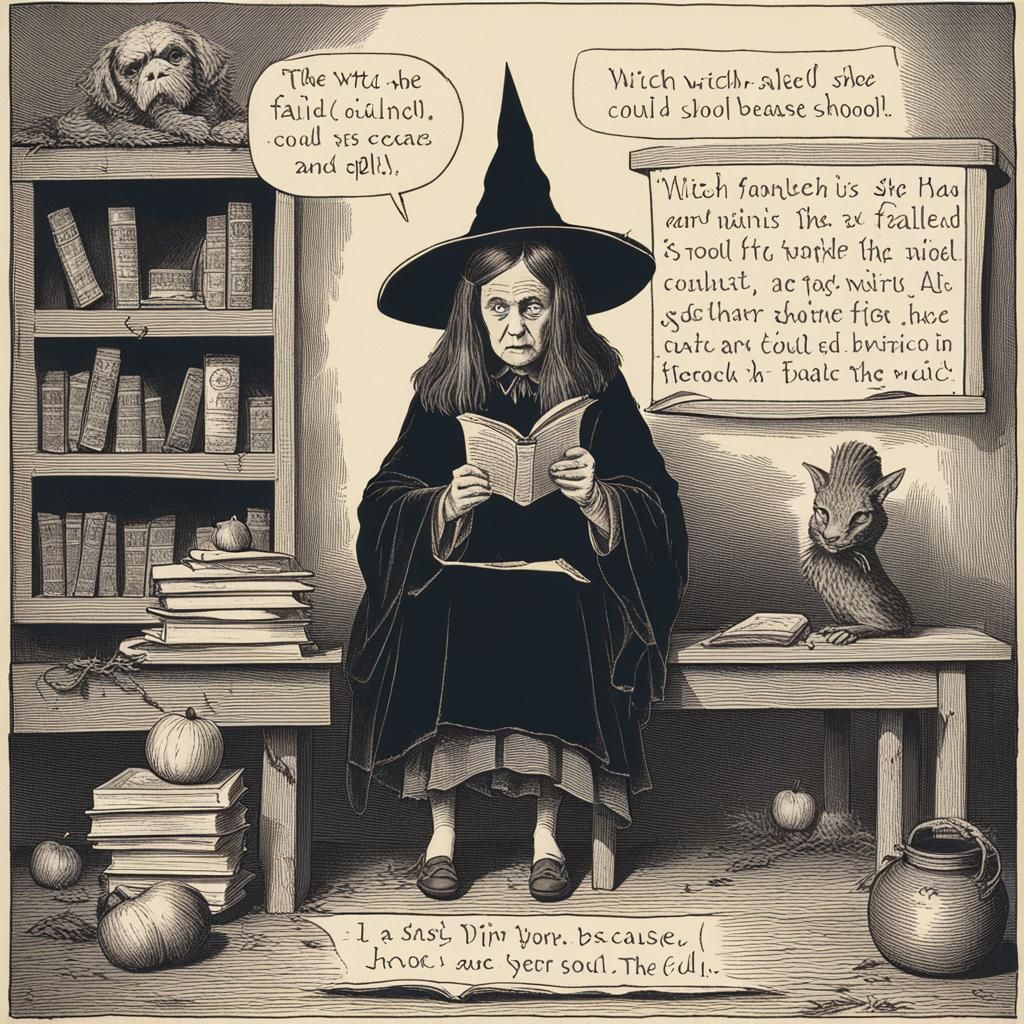 Failed Witch Learns Magic in a Quaint Village at Dusk