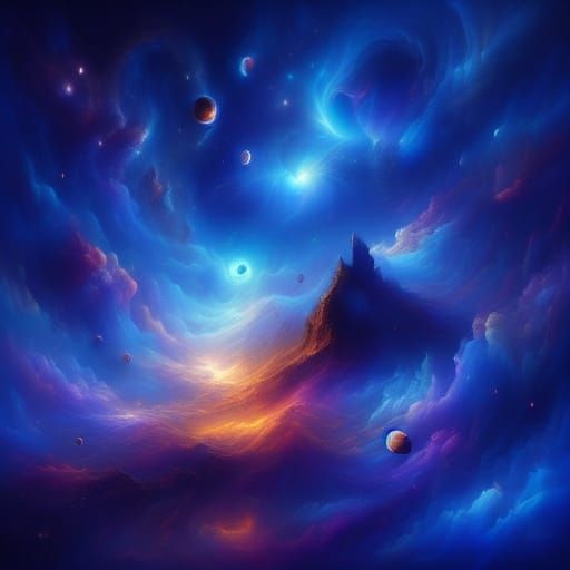 Magical Teapot Pours Steaming Tea in Ethereal Space