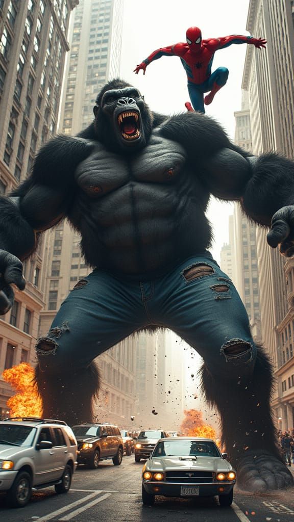 Gorilla Rampage in Metropolis, Comic Book Style
