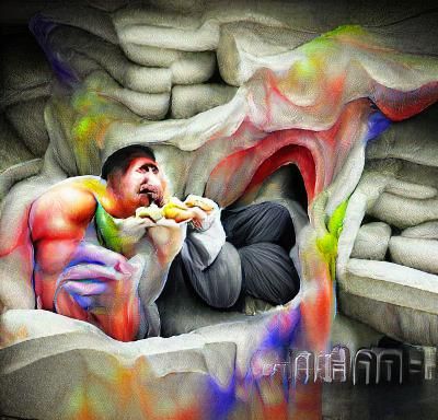 Ethereal Tears Fall from a Cyberpunk Goddess in a Gritty Dys...