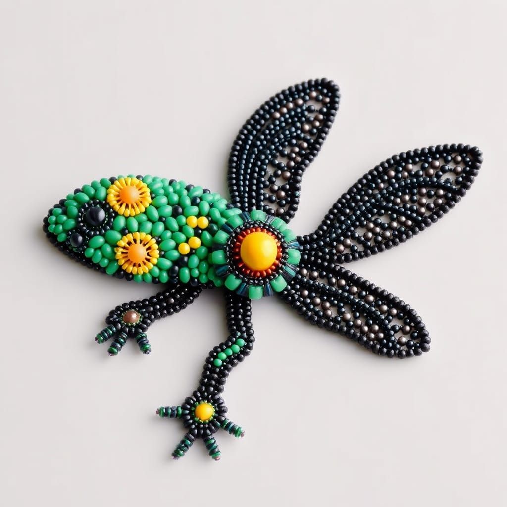 Detailed and Colorful Bead Art Design