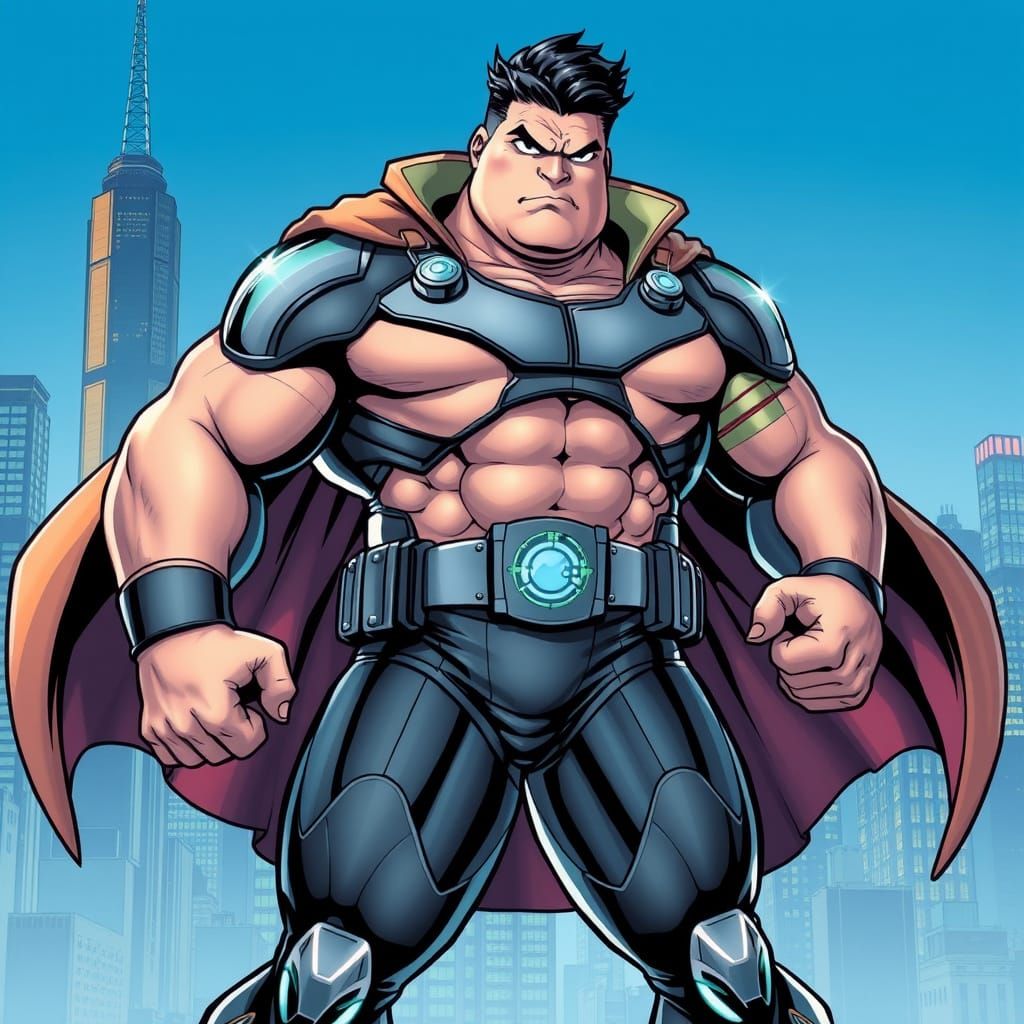 Powerful Marvel Superhero, Fat Gum, in High-Tech Comic Book ...