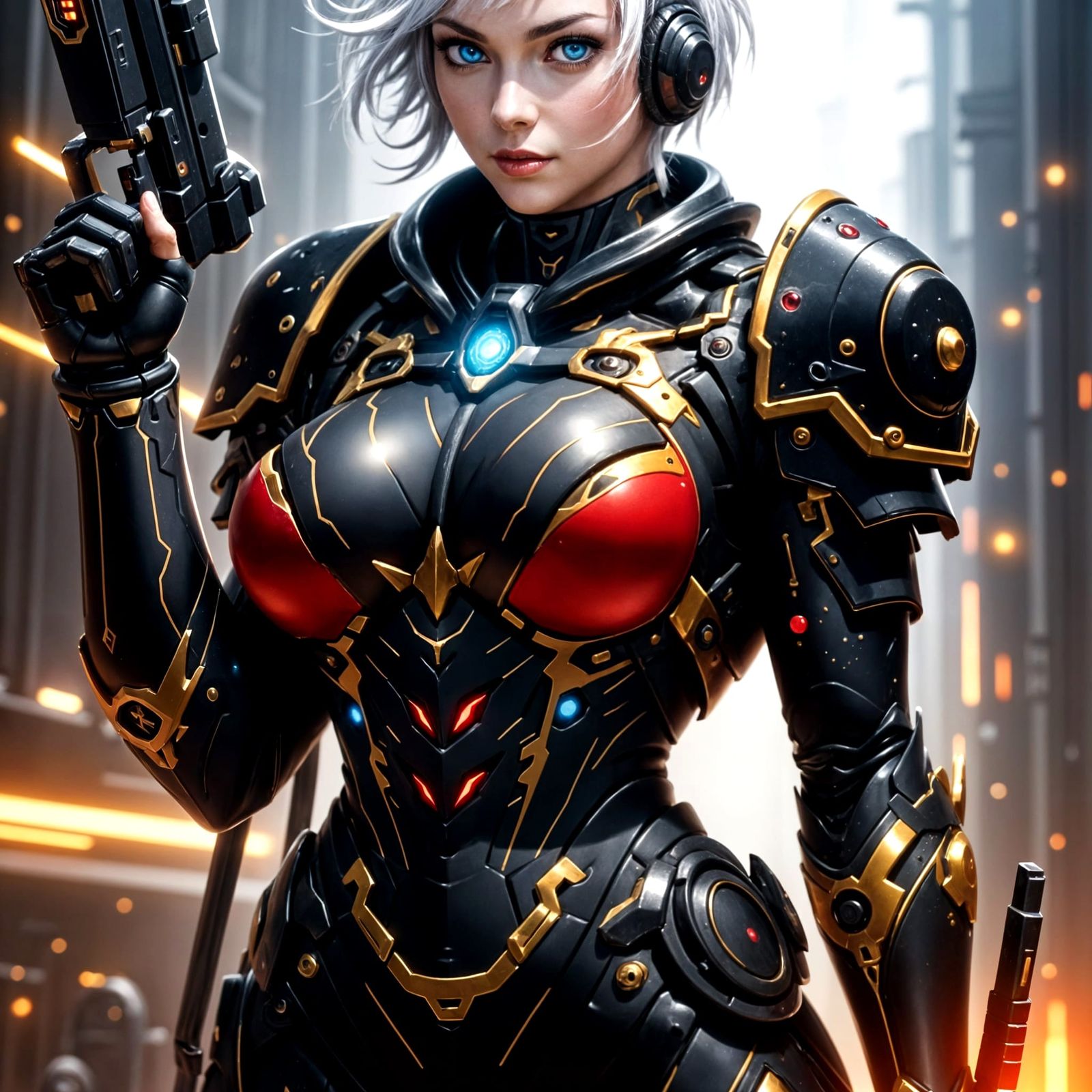 Sister of Battle in Dark Gothic Armor