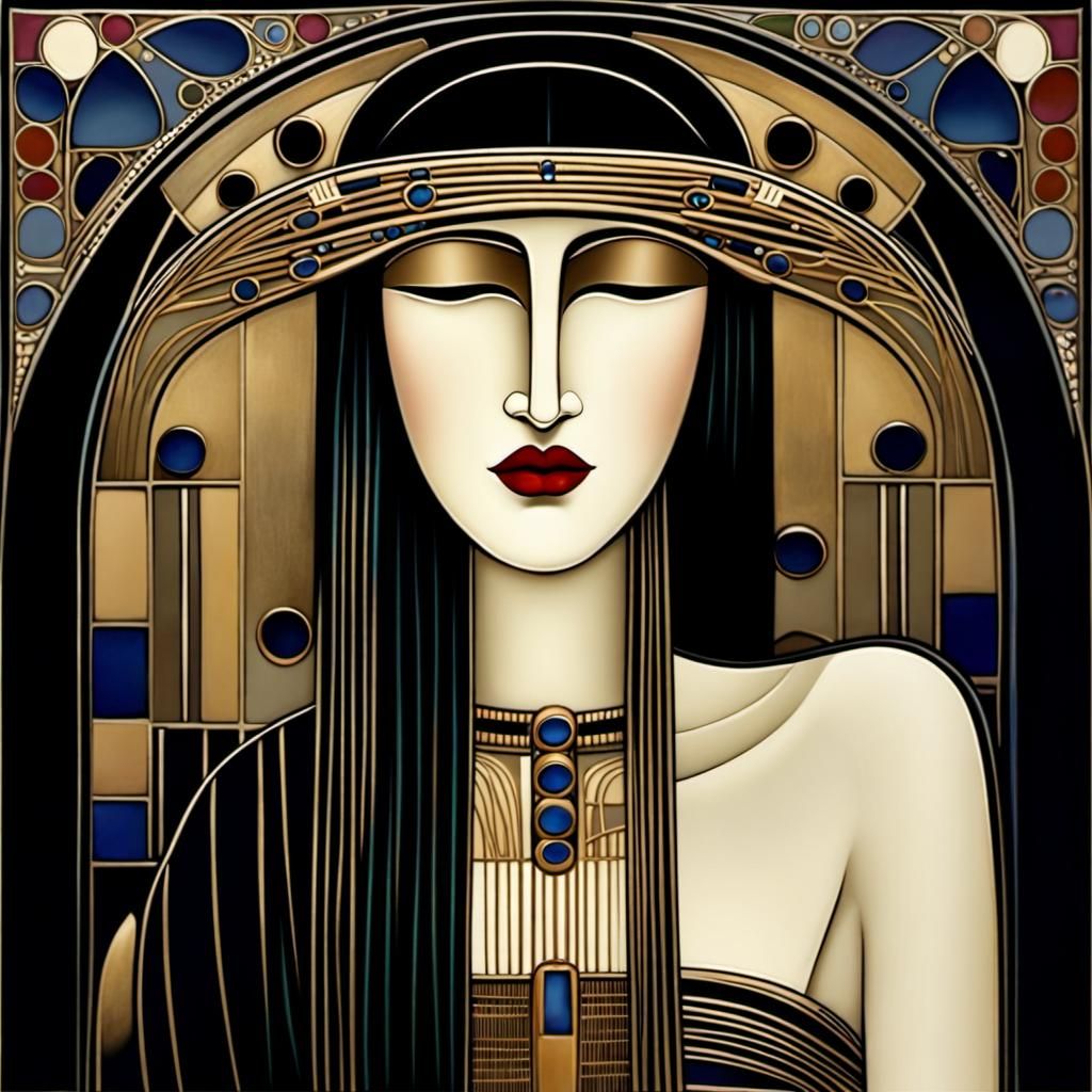 Mysterious Lady in Rich Impressionist Colors