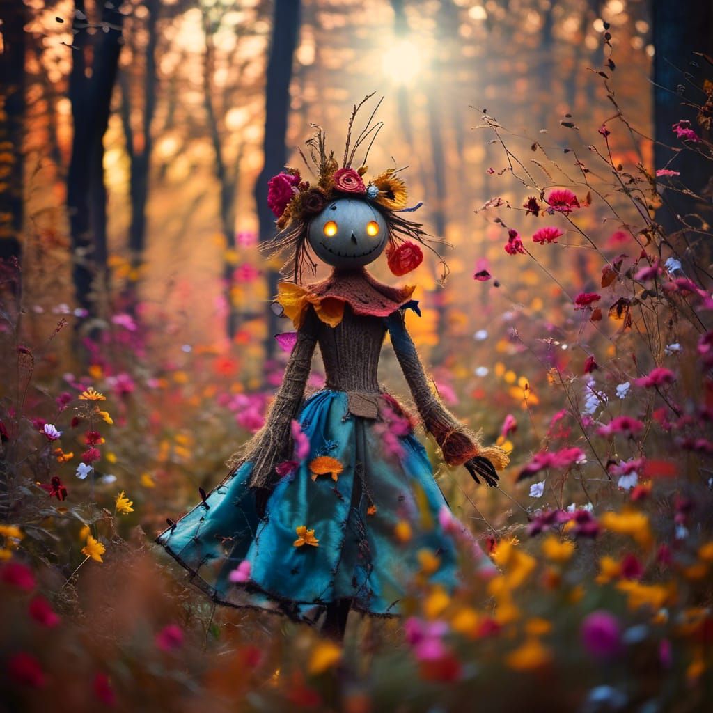 Whimsical Scarecrow Enchants Enchanted Forest