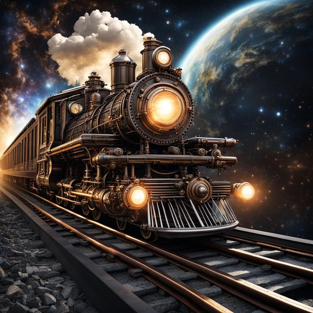 Steampunk Vessel Cruises Cosmic Rails