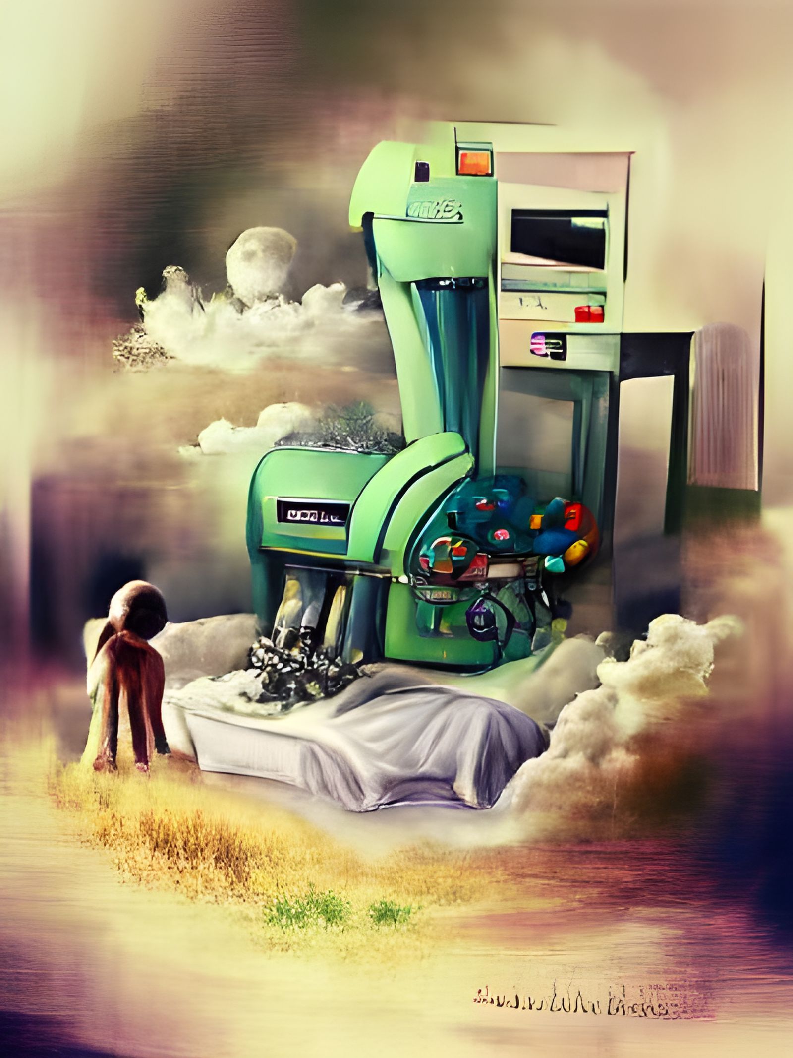 Mysterious Cyberpunk Machine Delves into Existential Dreamsc...