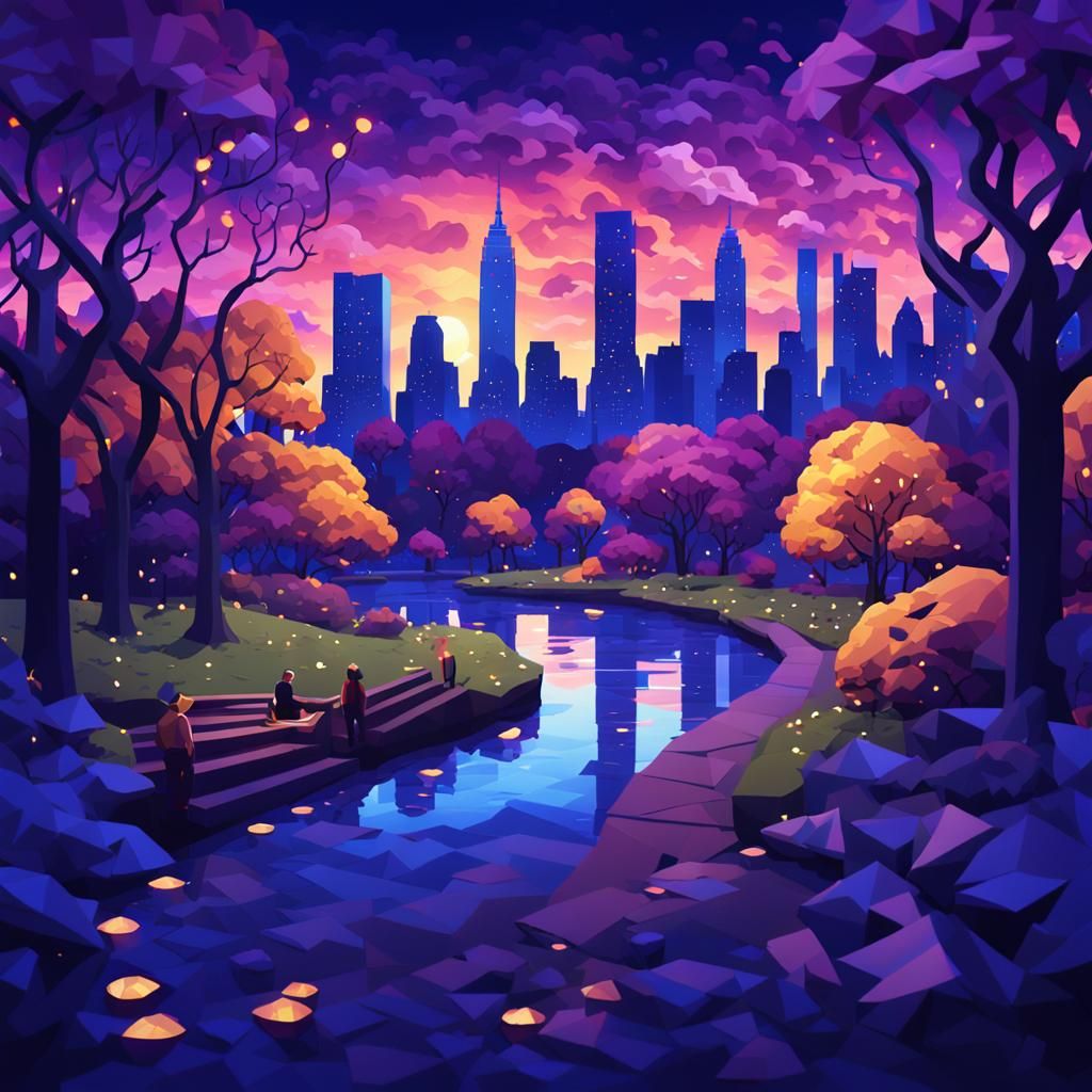 Mystical New York City Nightscape