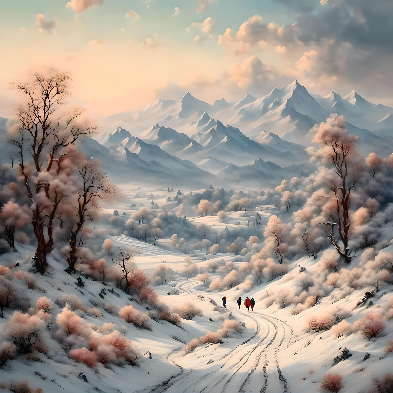 <lora:2023 bldg landscape:1.0> winter Landscape