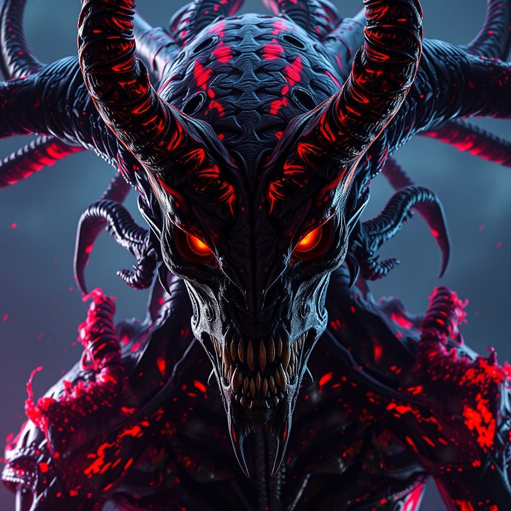 Gigeresque Demon Realm in Deep, Rich Colors