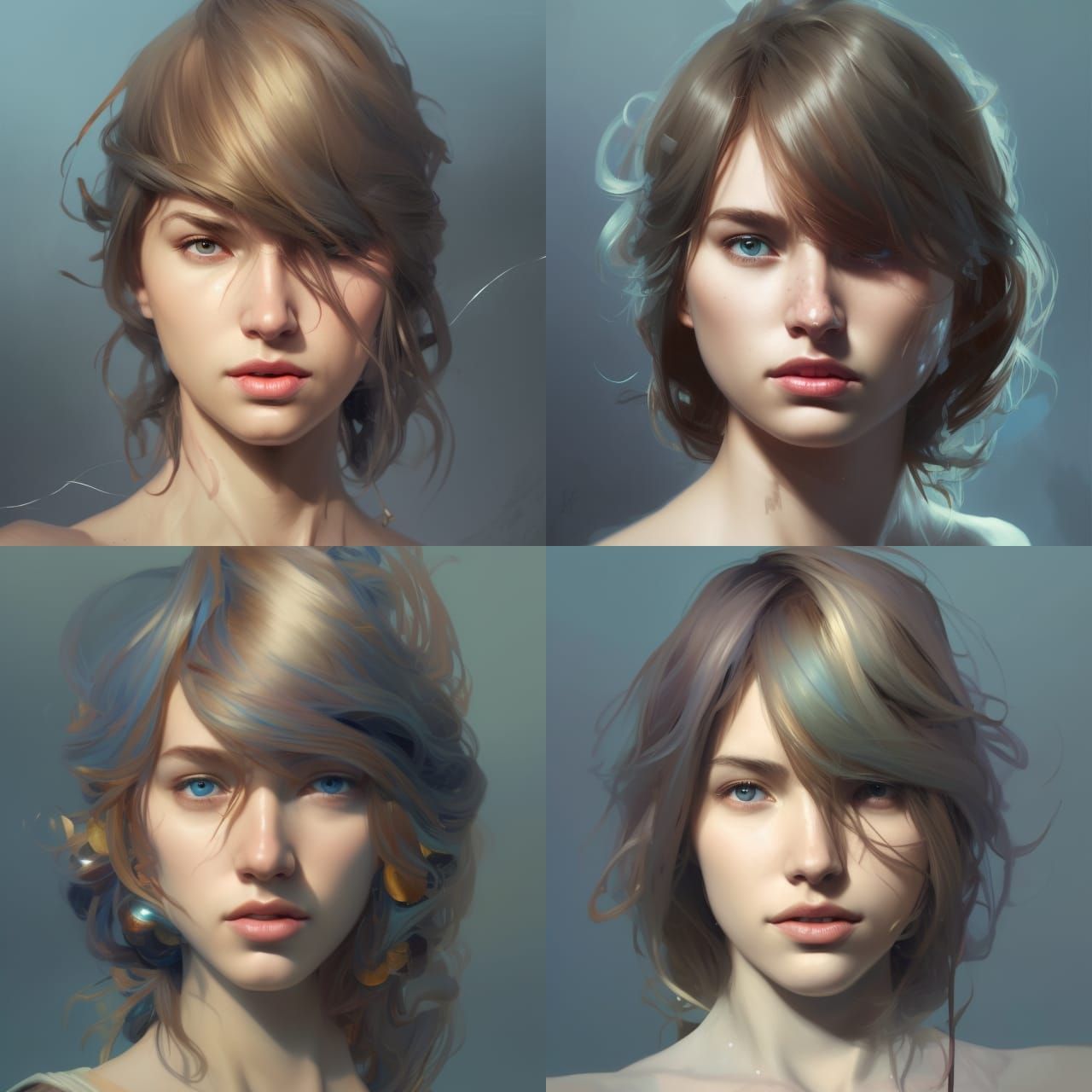 Stunning Portraits in Triadic Colors by Top Concept Artists