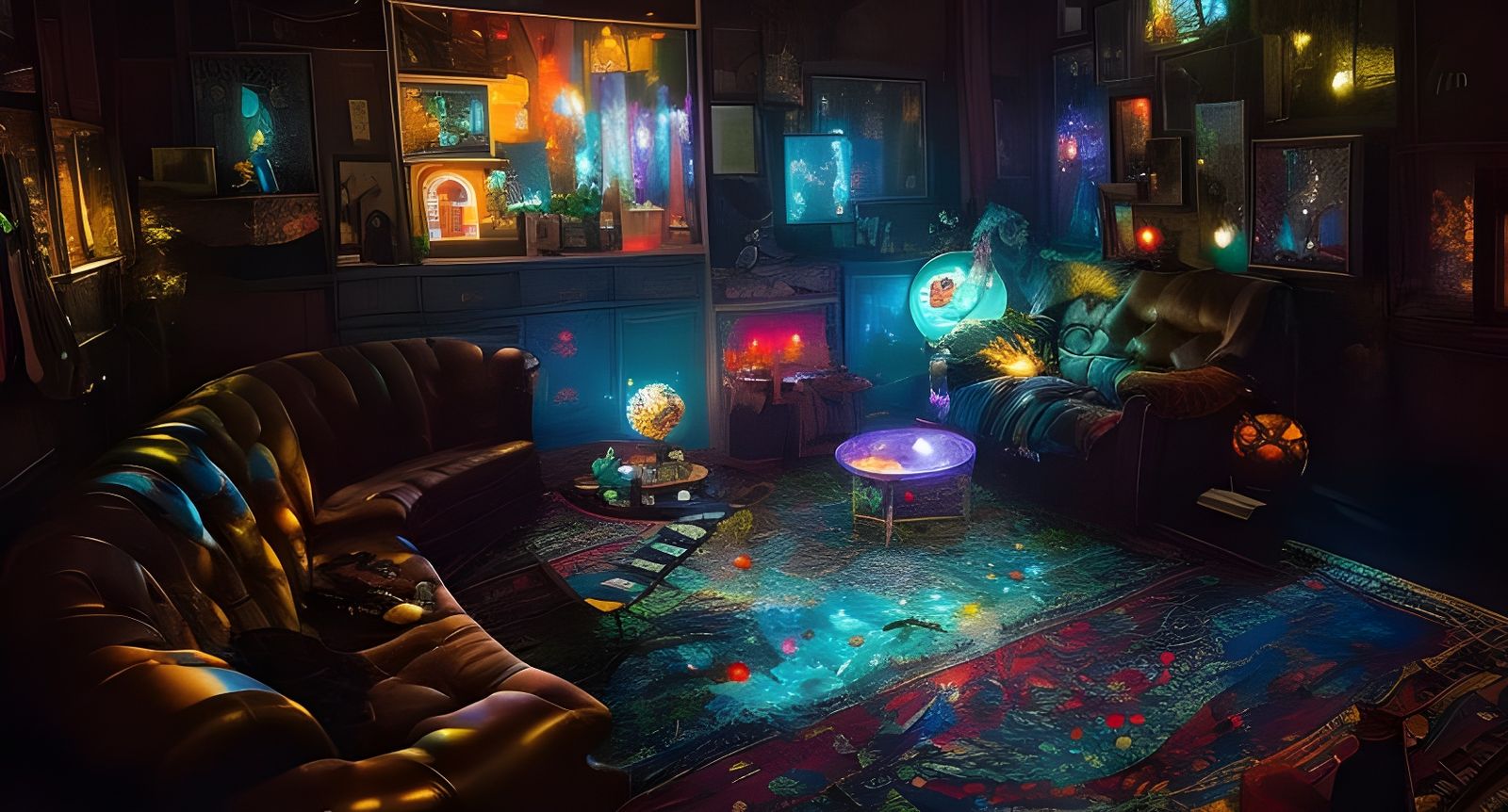 Hyper-Realistic Party Clubhouse Ambiance