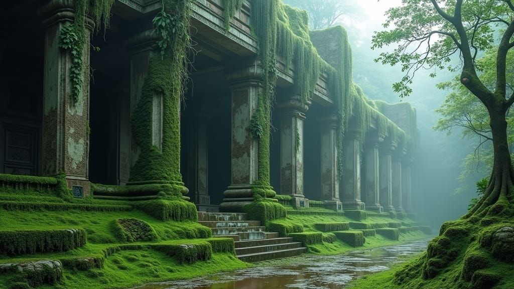 Ancient Temple Lost to Nature's Embrace