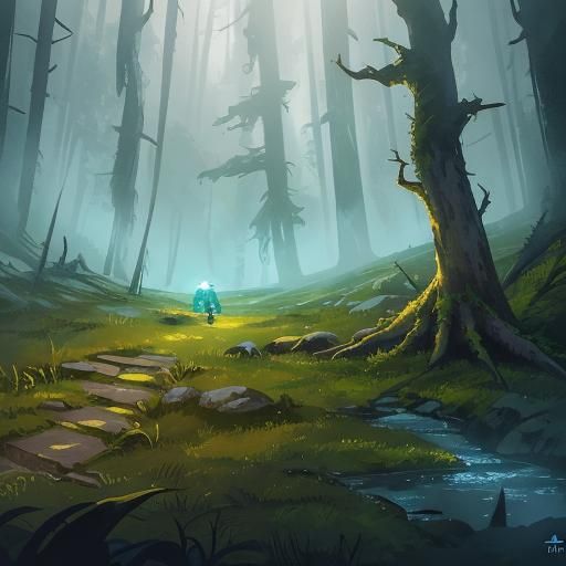 Hunter in Golden Hour Glory at the Edge of the White Forest