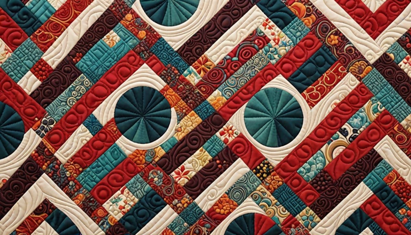 Double Wedding Ring Quilt Pattern in Traditional Design