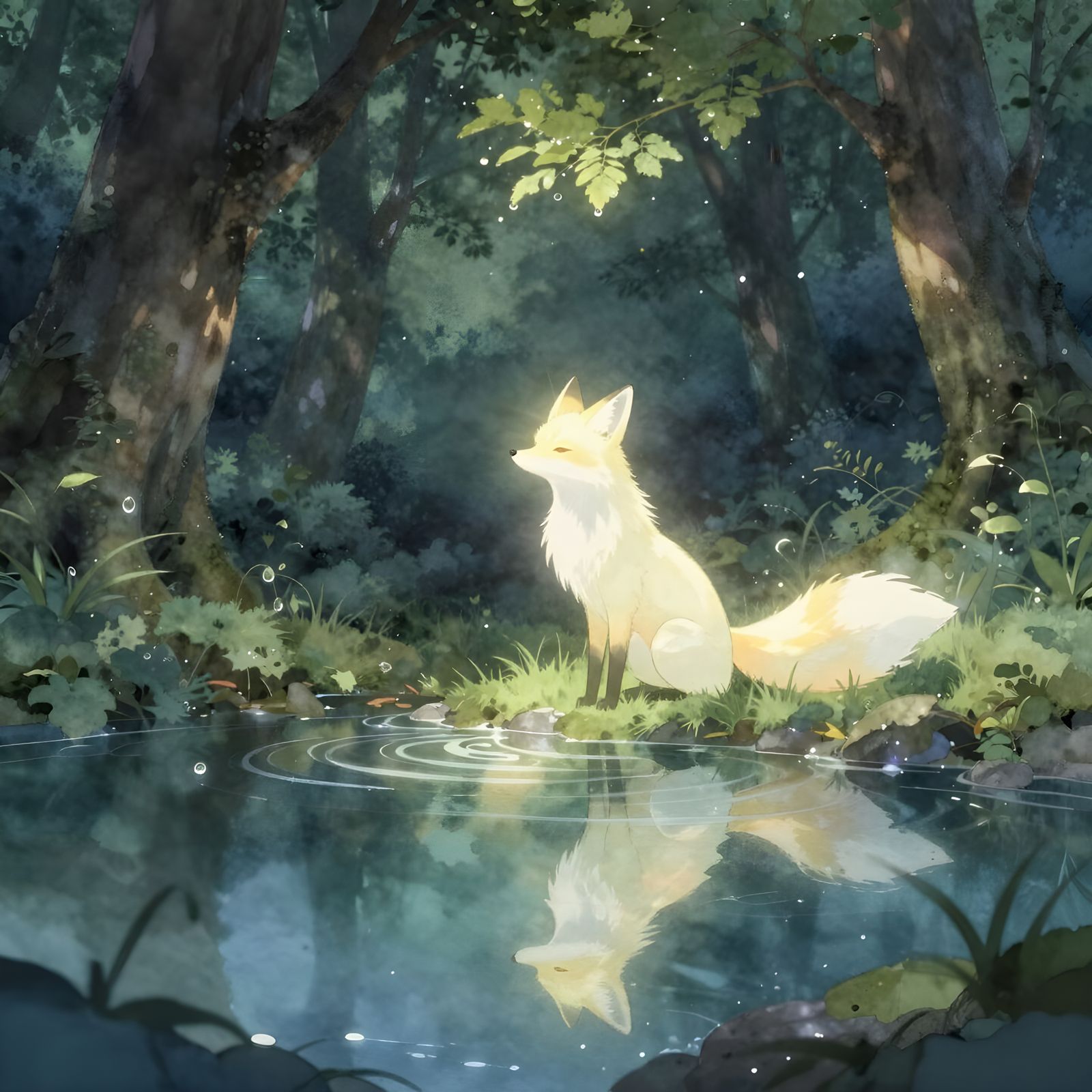 Mystical Starlight Fox by Crystal Pond
