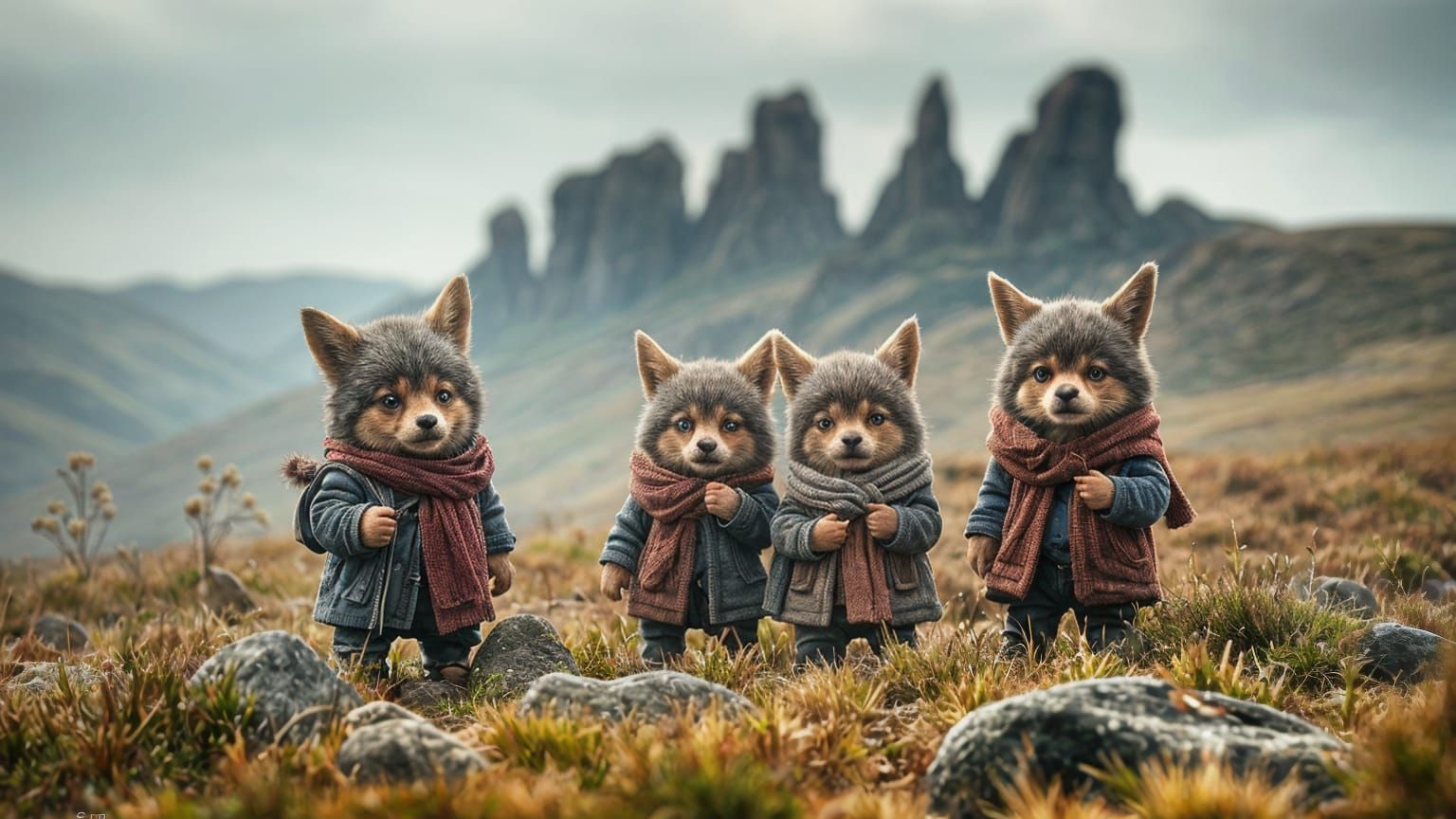 Mischievous Pixies Inhabit Windswept Moorland Fantasy Art