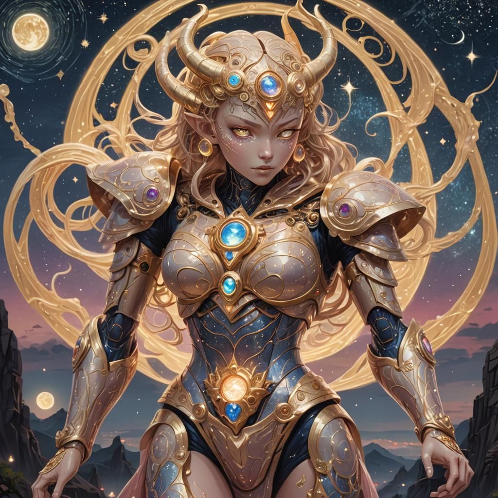 Solem Golem Amidst Celestial Whispers