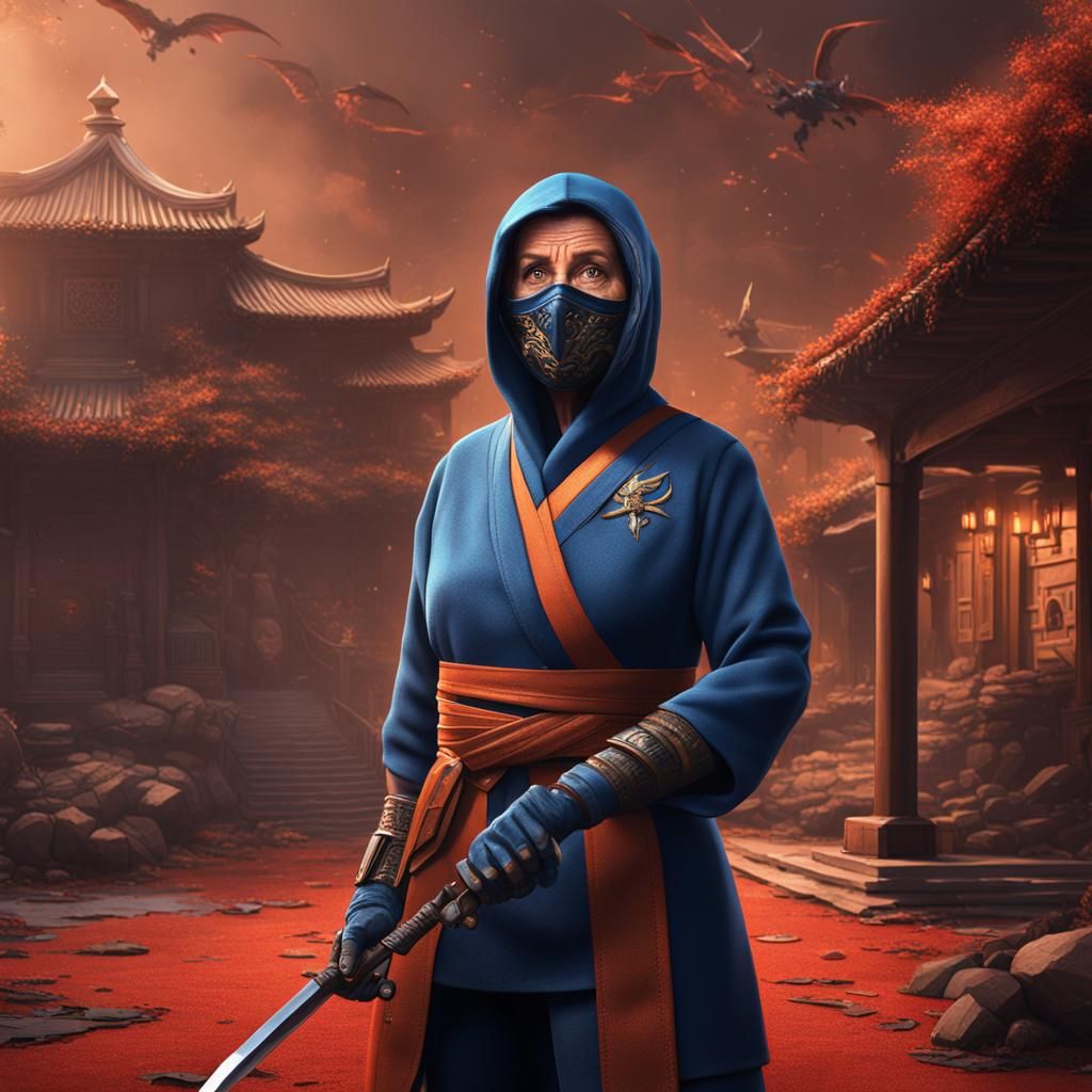 Nancy Pelosi as a Ninja
