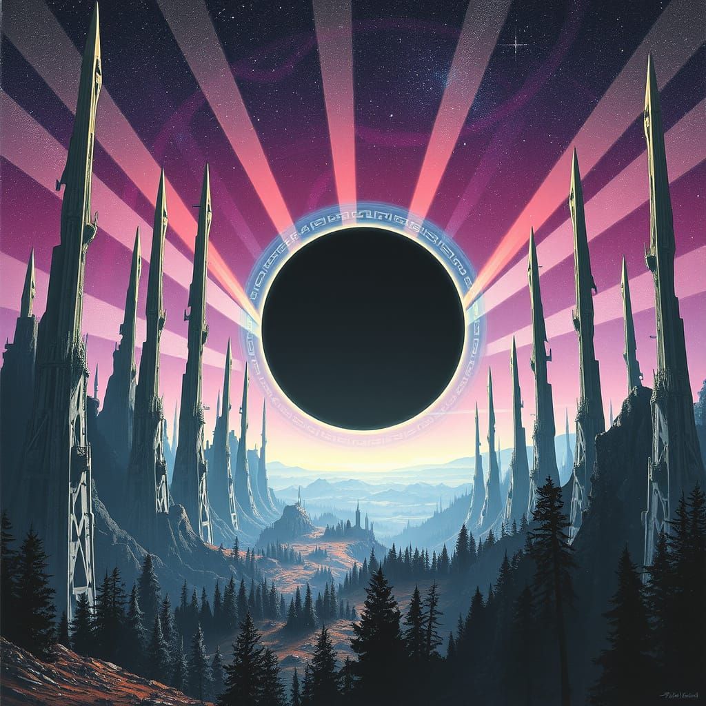 Birch World Megastructure with Black Hole