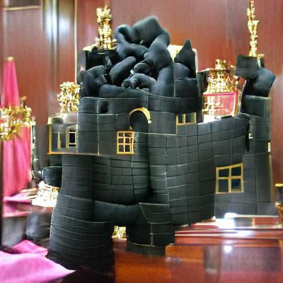Enigmatic Black Silk Fortress
