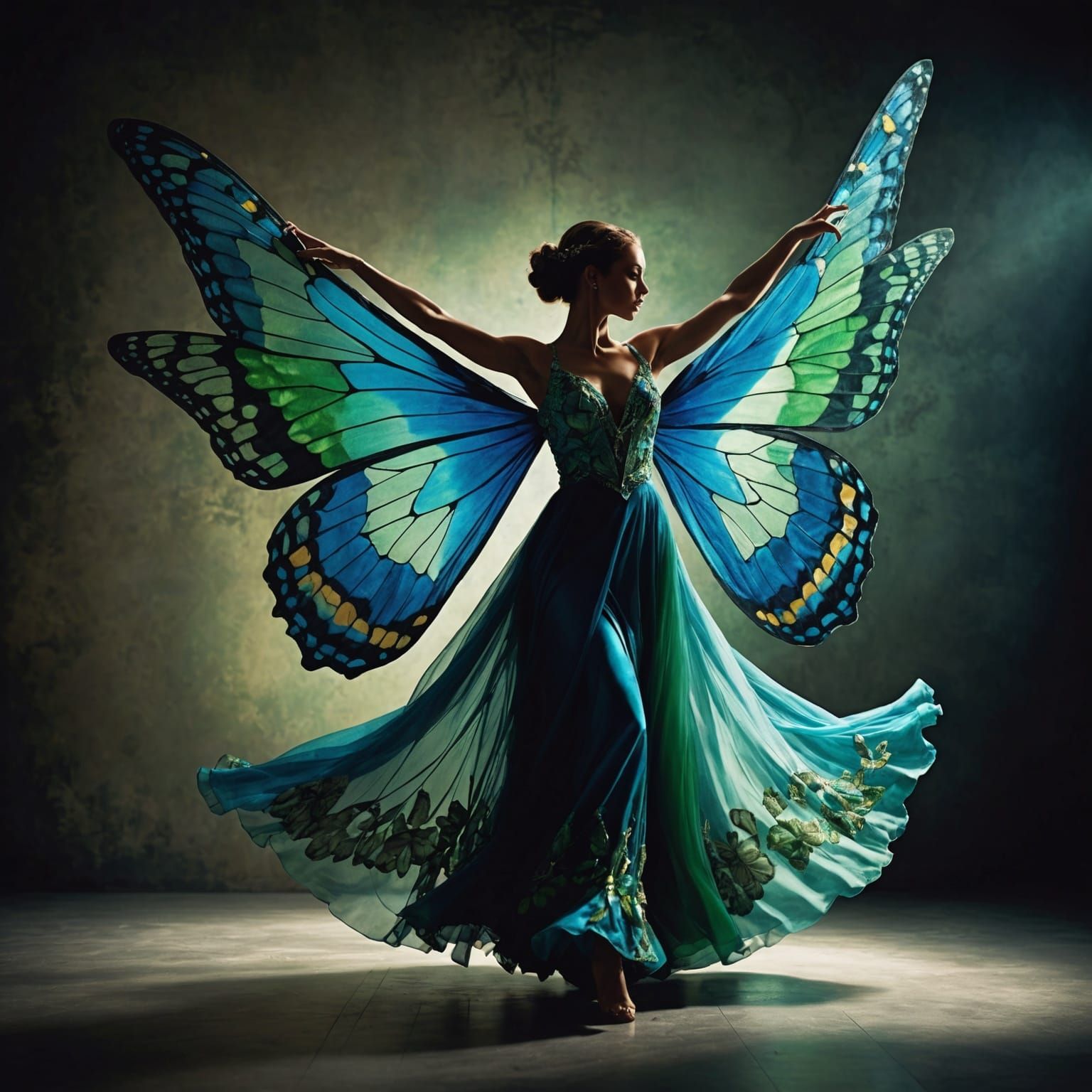 Ethereal Dancer on the Edge of Reality