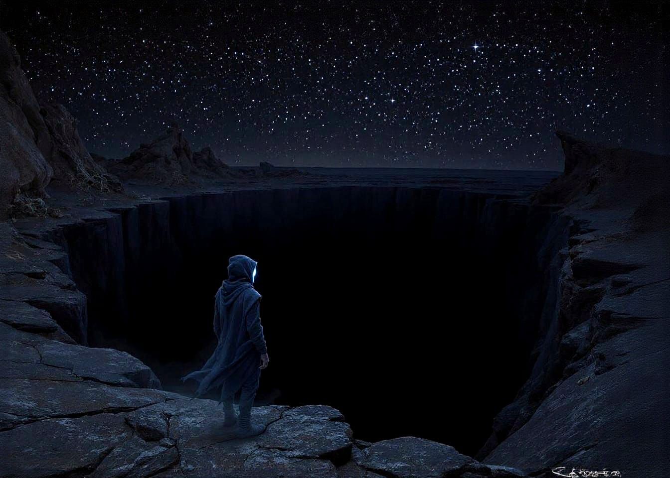 Abyss Gazing: A Visual Metaphor of Inner Darkness