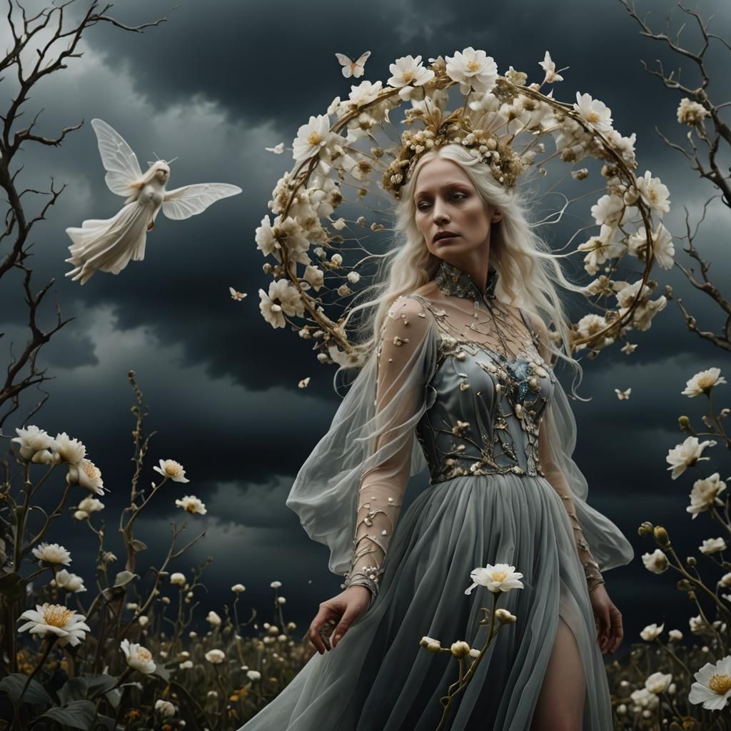 Ethereal Goddess in a Surrealist Dreamscape