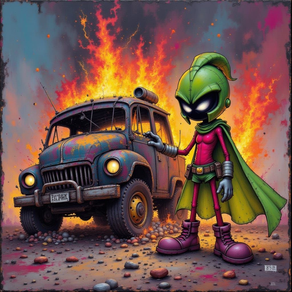 Marvin the Martian and his Cyber truck