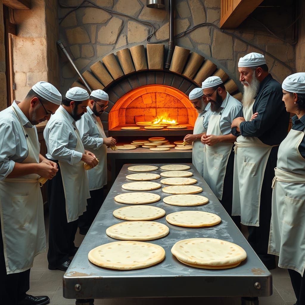 Haredi Bakers Craft Traditional Matzot in Bustling Orthodox ...