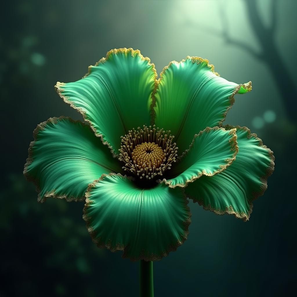 Emerald Blossom in Baroque Splendor