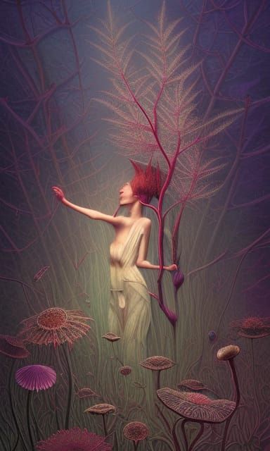 Whispering Enchanted Forest in Magic Realism Style