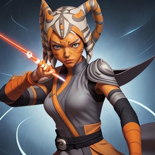 Cosmic Ninja Ahsoka Unleashes Rasenshuriken Power