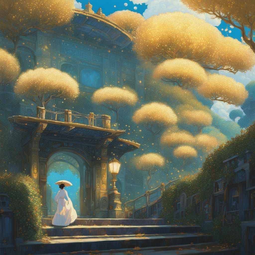 Dreamlike Garden of Iridescent Beauty