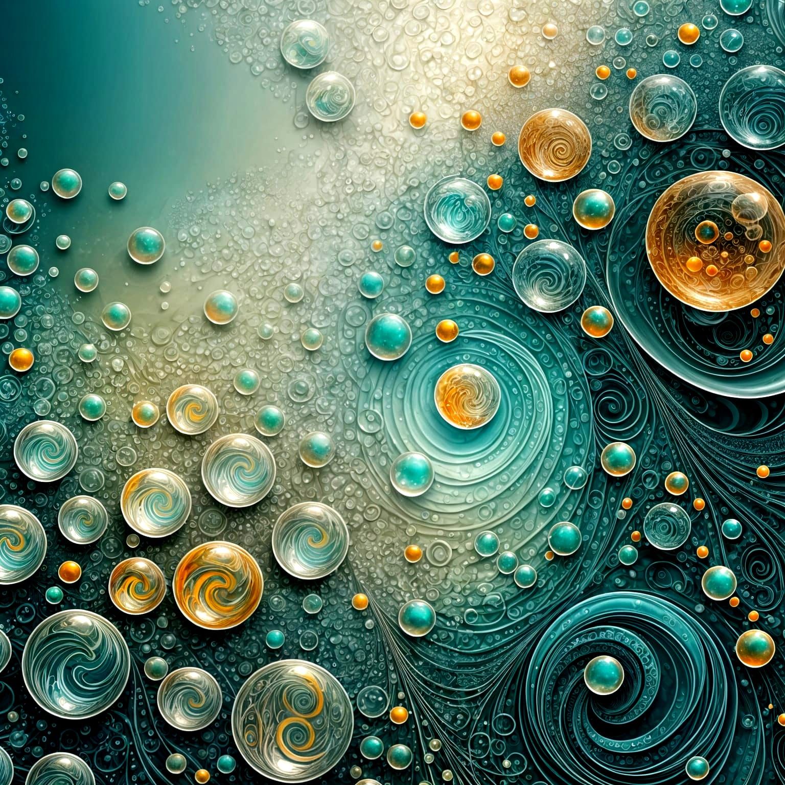 Whimsical Swirls of Glass in Muted Pastel Hues