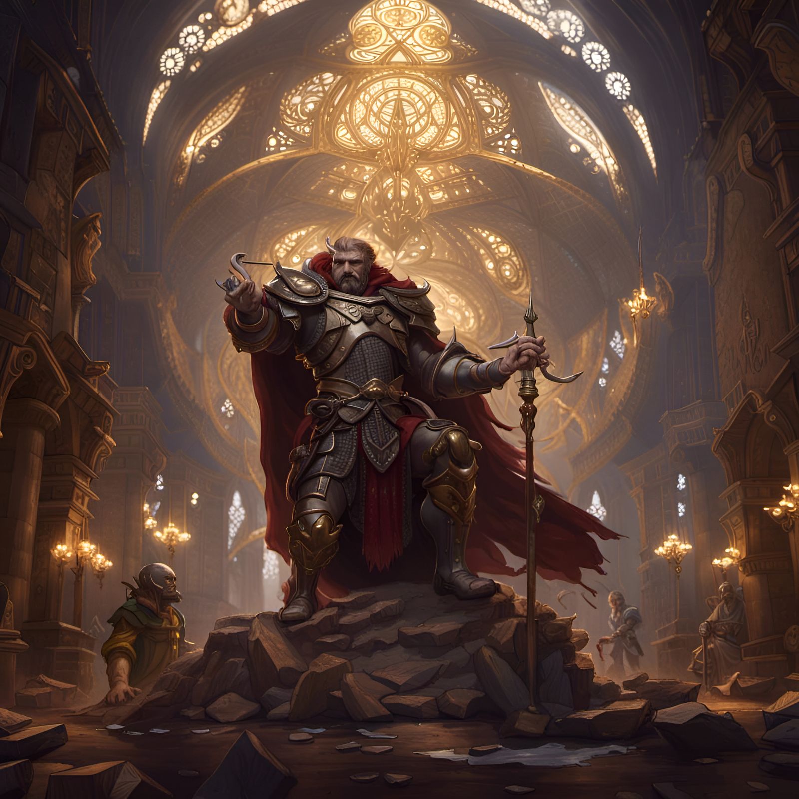 Majestic Leonin in Dark Fantasy Art