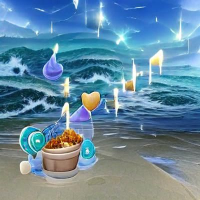 Moonlit Ocean Scene with Forgotten Dreams