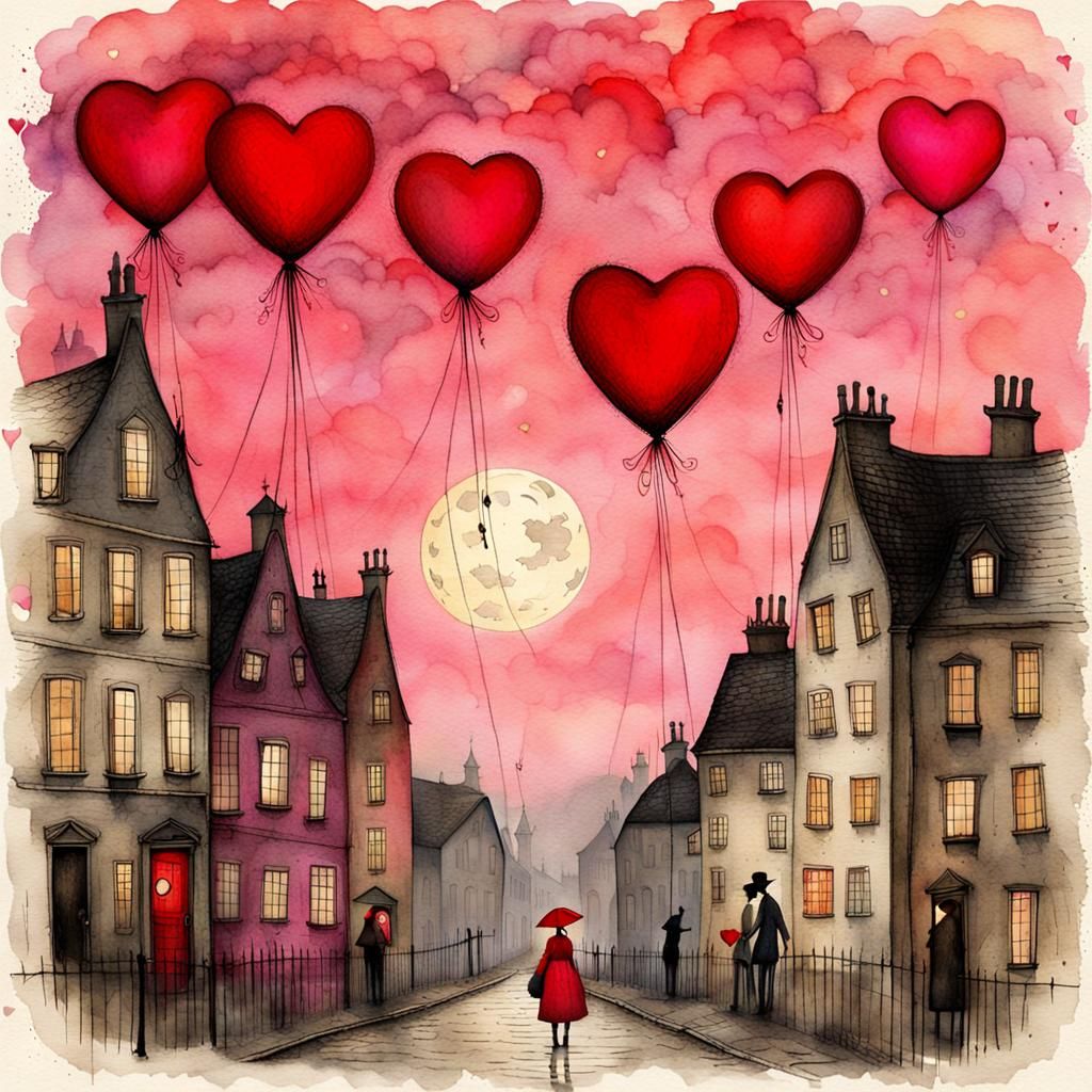 Surreal Whimsical Creatures Roam City Streets on Valentine's...