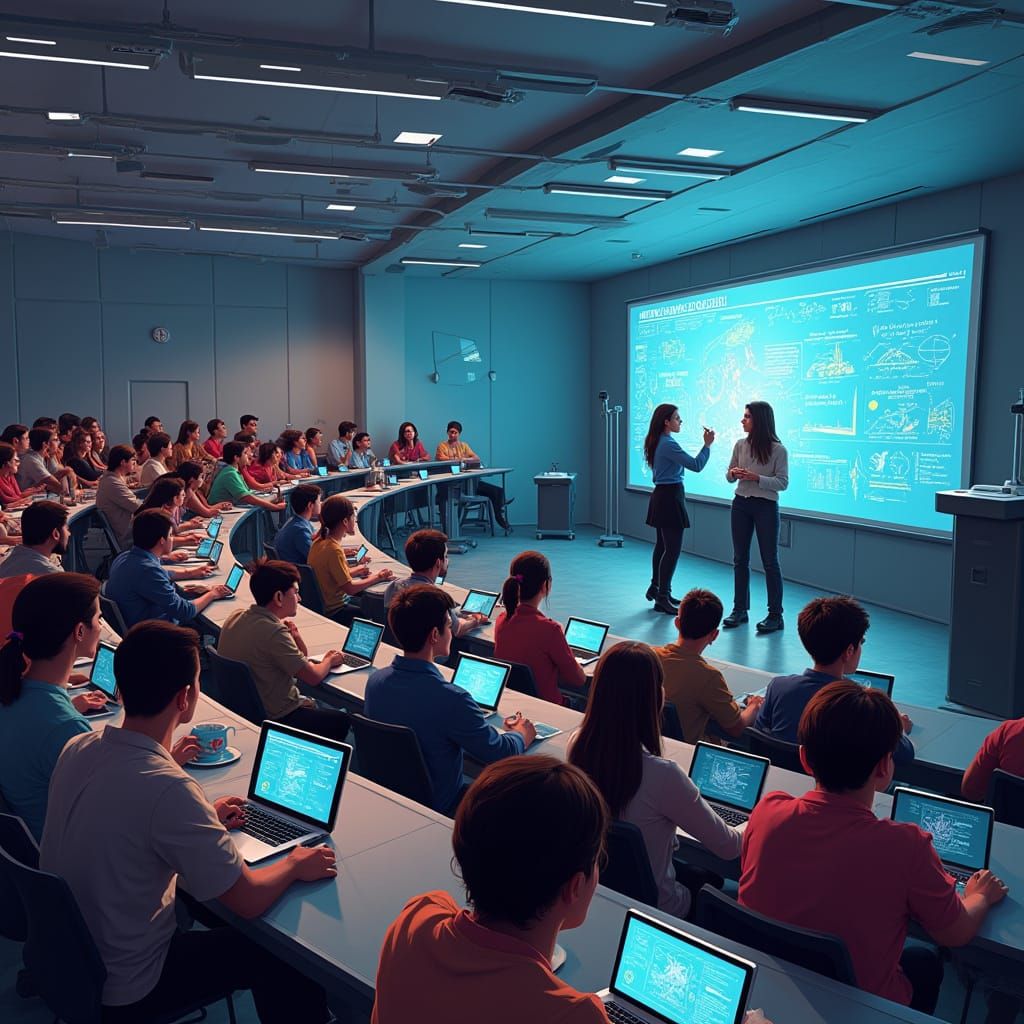 Diverse Students Engage in Dynamic University Discussion