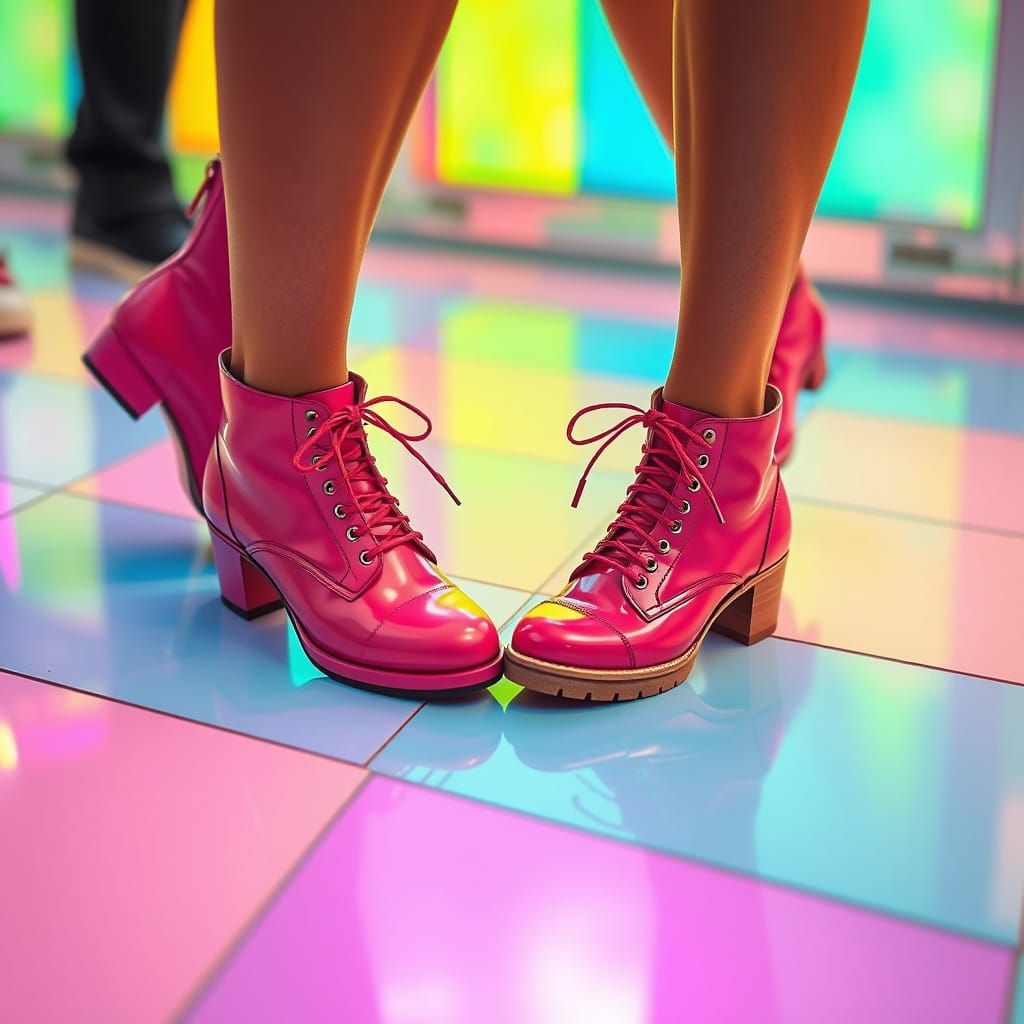 Futuristic Disco Shoes Dance in Vibrant Harmony