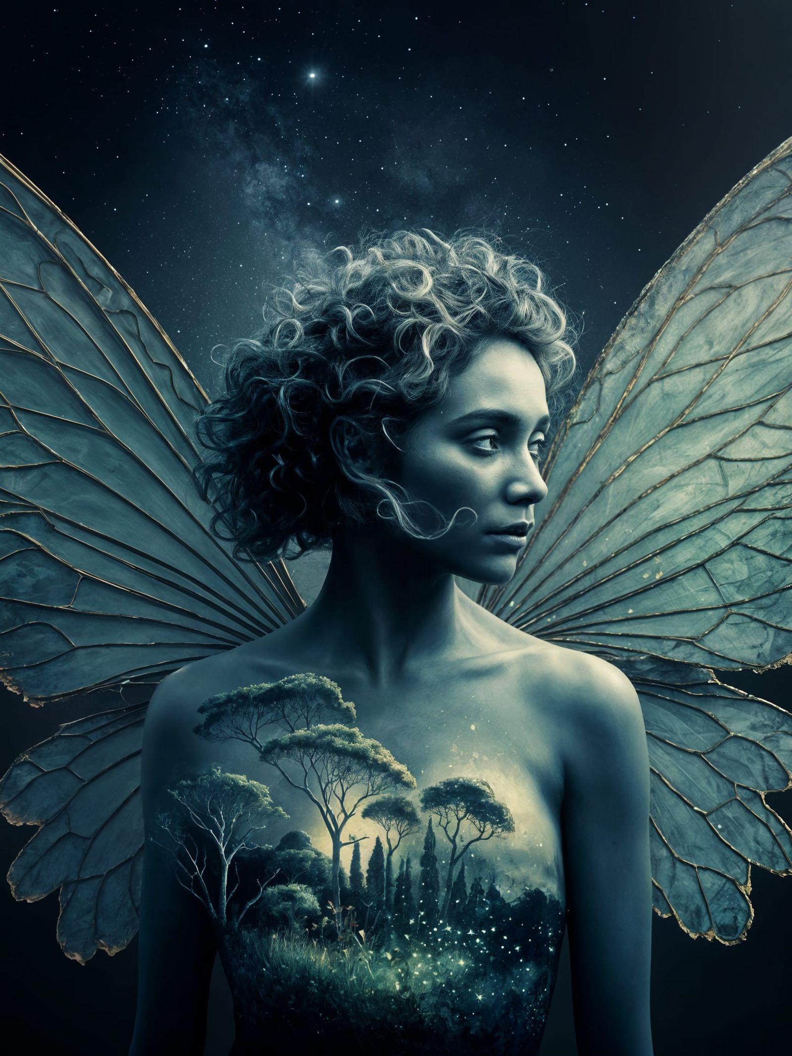 Indigenous Australian Fairy in Dreamtime Enchanted Forest