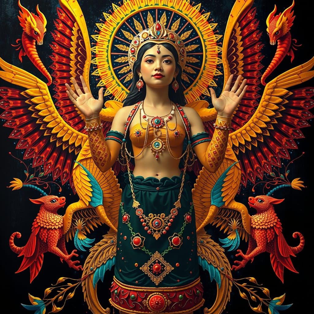 Hyperrealistic Masterpiece of Vivid Colors and Sculptural De...