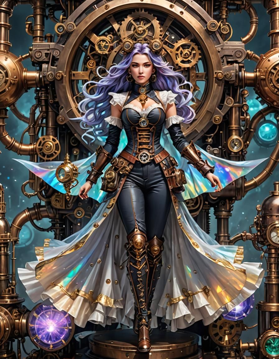 Cyberpunk Dragon Girl in Stunning Outer Space